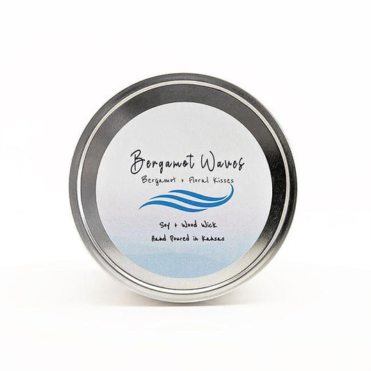 Bergamot Waves Wooden Wick Candle - The Goat Milk Soap Store