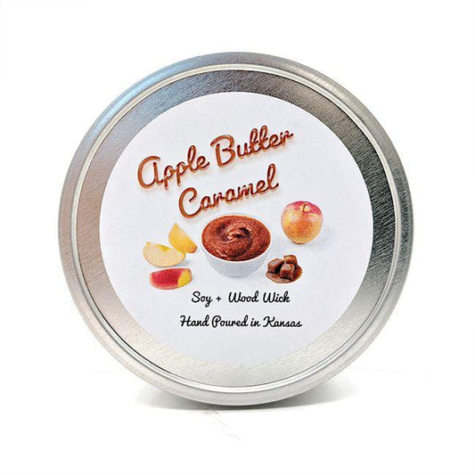 Apple Butter Caramel Wooden Wick Candle - The Goat Milk Soap Store