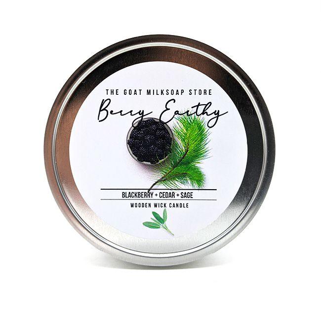 Berry Earthy Wooden Wick Candle - The Goat Milk Soap Store