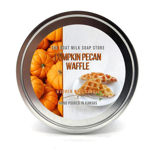 Pumpkin Pecan Waffle Wooden Wick Candle - The Goat Milk Soap Store