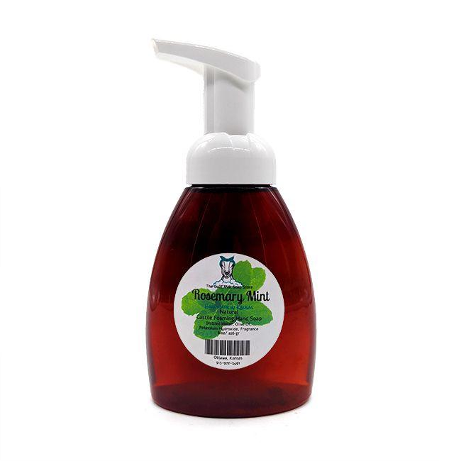 Rosemary and Mint Castile Foaming Hand SoapRefreshing Mint and Rosemary will leave you feeling invigorated while gently cleansing your hands. More Info: Animal Cruelty-Free Paraben Free Phthalate Free Petrolatum Free <br><br><strong>Fragrance Notes:</strong> Rosemary, Spearmint Lather with water. Clean. Rinse and Enjoy. External use only. Idea Center: Baths, Gift Bags, Stocking Stuffers, One for every sink in the house.