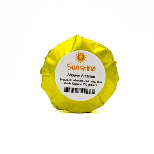 Sunshine Shower SteamerMornings are tough and getting going is even tougher. Sunshine shower steamers are packed with more than enough citrus kick to help get you going. Whether you need a boost to get you going or just want something to keep pace with you, everyone needs Sunshine in their life.